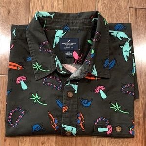 American Eagle short Sleeve Dress Shirt